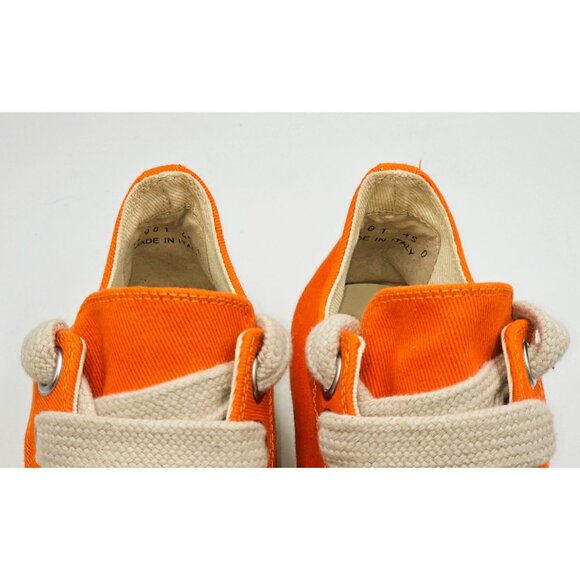 Rick Owens DRKSHDW Men's Orange Jumbo Lace Low Top Sneakers Sz 12 (45) 2817 - Picture 7 of 16